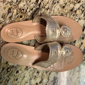 Jack Rogers gold sandals